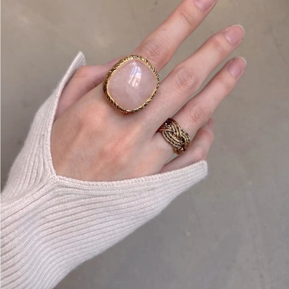 Aureli Bidermann Designer Pink Crystal Ring